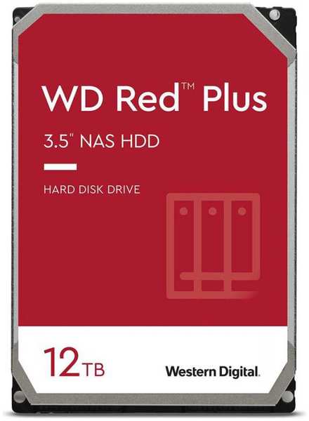 Жесткий диск Western Digital Red Plus 12ТБ/3,5/7200RPM (WD120EFBX) 971000258709698