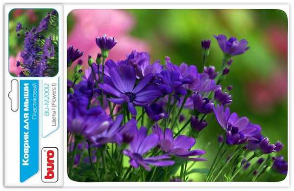 Коврик для мыши Buro BU-M20012 цветы 971000258827698