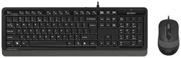 Комплект мыши и клавиатуры A4Tech FStyler F1010 черный/серый 971000261934698