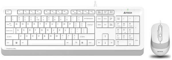 Комплект мыши и клавиатуры A4Tech Fstyler F1010 белый/серый 971000261938698