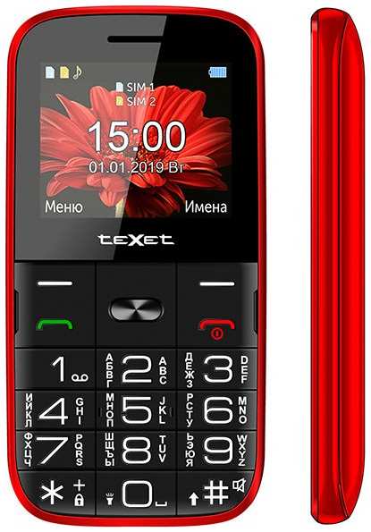 Телефон TeXet TM-B227 красный 971000263510698
