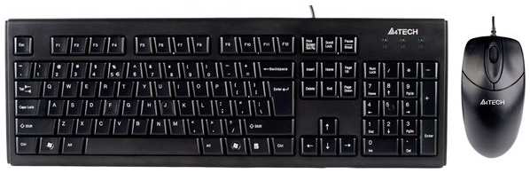 Комплект мыши и клавиатуры A4Tech KRS-8372 USB черный 971000276001698