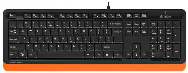 Клавиатура A4Tech Fstyler FK10 USB черный/оранжевый 971000276016698