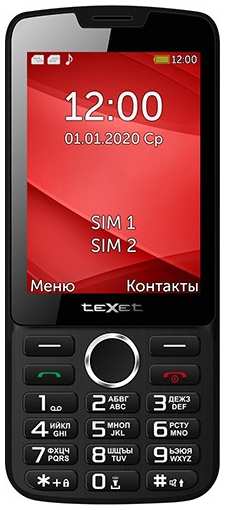 Телефон TeXet TM-308 черный-красный 971000277301698