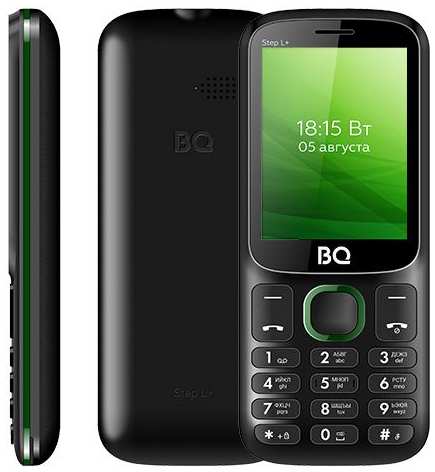 Телефон BQ 2440 Step L+ Black/Green 971000277988698