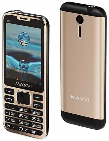 Телефон Maxvi X10 metallic gold 971000296275698
