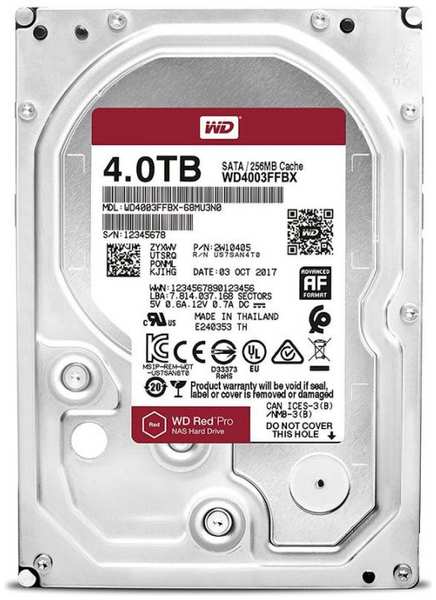 Жесткий диск Western Digital Red Pro 4Tb/SATA-III (WD4003FFBX) 971000296530698