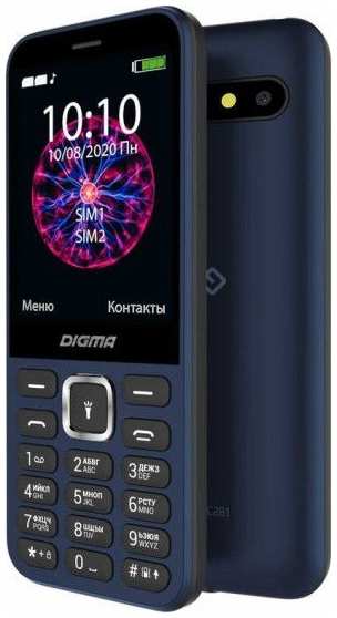 Телефон Digma Linx C281 32Mb синий 971000299736698