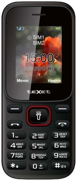 Телефон TeXet TM-128 черный-красный 971000706281698