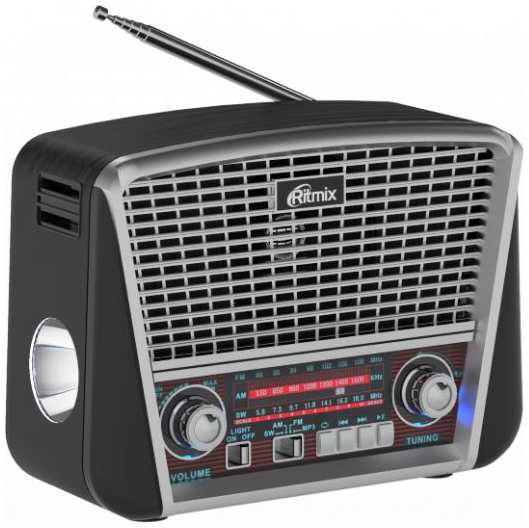 Радиоприёмник Ritmix RPR-065 серый 971000730186698