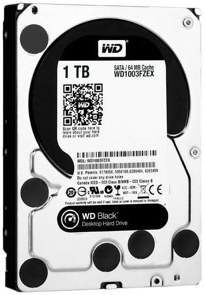 Жесткий диск Western Digital Black SATA-III/1Tb/7200rpm/64Mb/3.5 (WD1003FZEX) 971000730886698