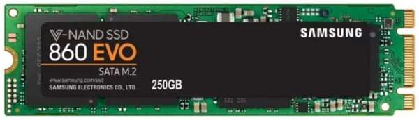 SSD накопитель Samsung 860 EVO SATA III/250Gb/M.2 2280 (MZ-N6E250BW) 971000731503698