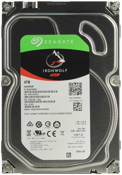 Жесткий диск Seagate Ironwolf ST4000VN008 SATA-III/4Tb/5900rpm/64Mb/3.5 971000731915698