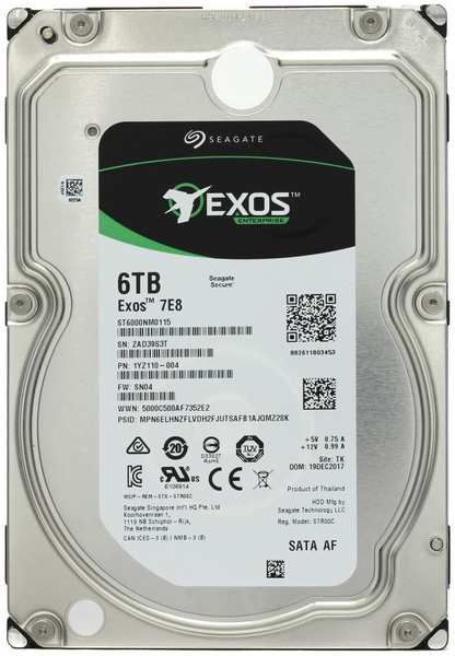Жесткий диск Seagate Exos ST6000NM0115 SATA-III/6Tb/7200rpm/256Mb/3.5 971000731916698
