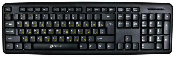 Клавиатура Oklick 130M черный USB 971000732237698