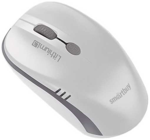 Компьютерная мышь Smartbuy SBM-344CAG-WG ONE с зарядкой от USB бело-серая 971000738085698
