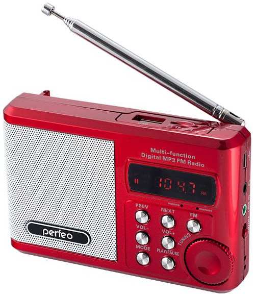 Радиоприёмник Perfeo PF-SV922 красный 971000738926698