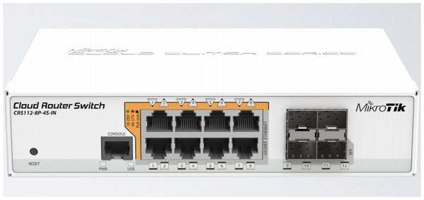 Коммутатор MikroTik CRS112-8P-4S-IN