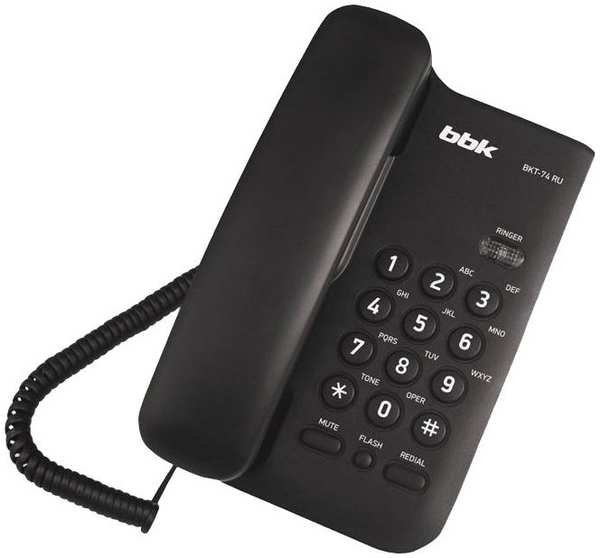 Проводной телефон BBK BKT-74 RU черный 971000765961698