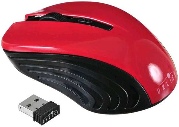 Компьютерная мышь Oklick 545MW черный/красный USB 971000770602698