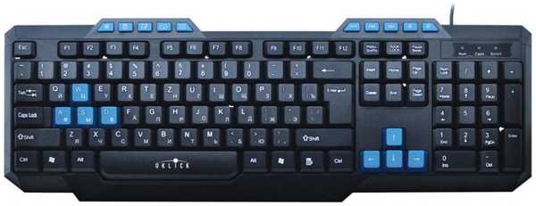 Клавиатура Oklick 750G черный/черный USB 971000770611698
