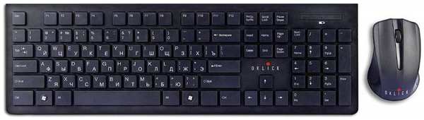 Комплект мыши и клавиатуры Oklick 250M черный USB 971000770658698