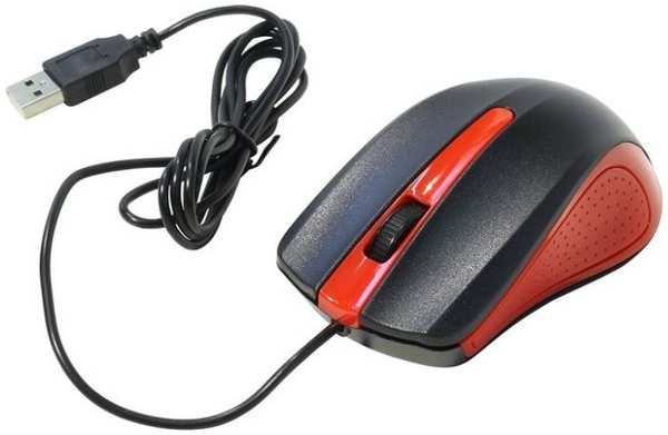 Компьютерная мышь Oklick 225M черный/красный USB 971000778333698