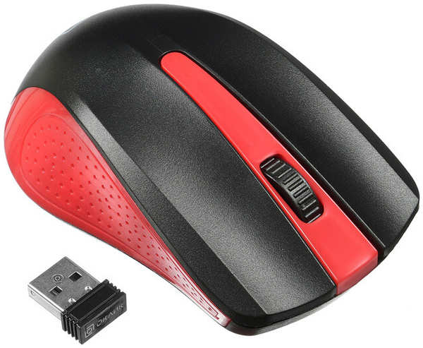 Компьютерная мышь Oklick 485MW черный/красный USB 971000779751698