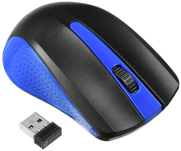 Компьютерная мышь Oklick 485MW черный/синий USB 971000779759698