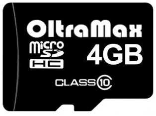 Карта памяти Oltramax MicroSDHC 4GB Class10 971000792805698