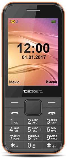 Телефон TeXet TM-302 черный/красный 971000792906698