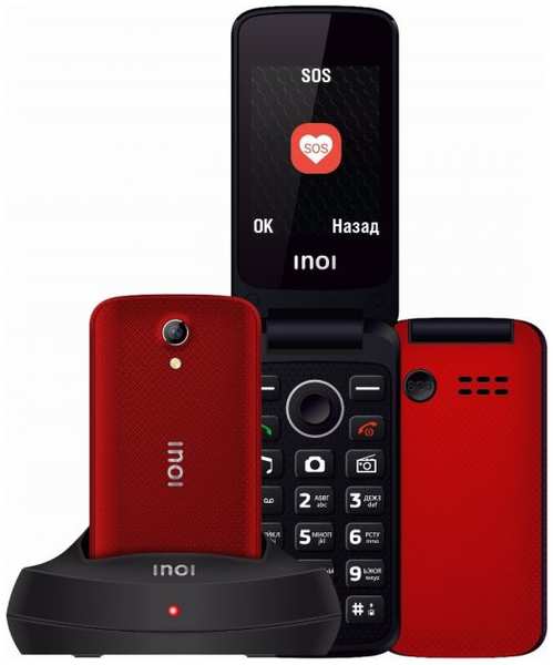 Телефон Inoi 247B Red (С док-станцией) 971000799404698