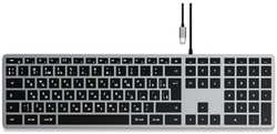 Клавиатура Satechi Slim W3 USB-C Wired Keyboard-RU Серый космос (ST-UCSW3M-RU)