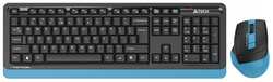 Комплект мыши и клавиатуры A4Tech Fstyler FG1035 черный / синий
