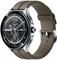 Умные часы Xiaomi Watch 2 Pro Silver Case with Brown Leather Strap (M2234W1 / BHR7216GL)