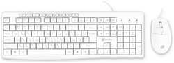 Комплект мыши и клавиатуры Oklick S650 белый / белый USB (1875257)