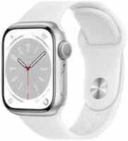 Умные часы Apple Watch Series 8 A2771 45мм серебристый, ремень белый, браслет M / L (MP6Q3LL / A)