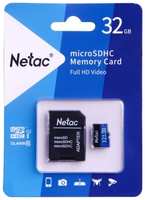 Карта памяти Netac Standard MicroSD P500 32GB+ SD адаптер (NT02P500STN-032G-R)