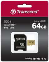 Карта памяти Transcend microSD 64GB TS64GUSD500S ( + adapter)