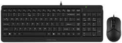 Комплект мыши и клавиатуры A4Tech Fstyler F1512 USB черный / черный
