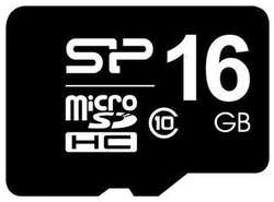 Карта памяти Silicon Power microSDHC 16Gb Class10 SP016GBSTH010V10SP (+ adapter)