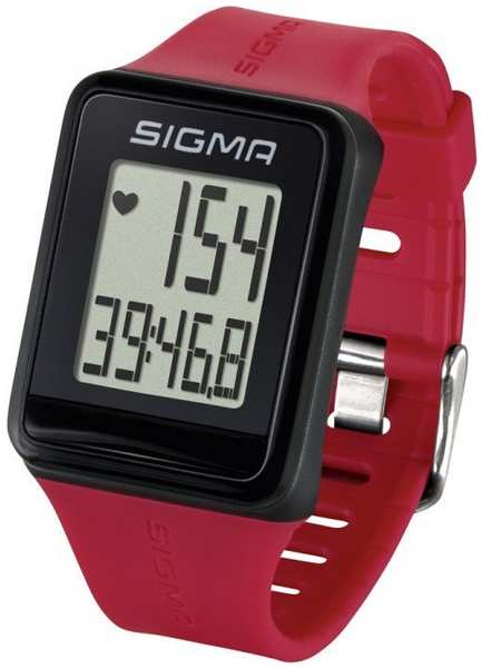 Часы спортивные SIGMA SPORT iD.GO: пульсометр, секундомер, красные, 24530 97211394