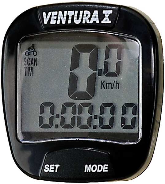 Велокомпьютер VENTURA Х, 10 функций, влагозащитный, черный, 5-244550 97286920