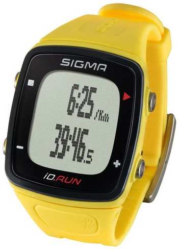 Пульсометр SIGMA iD.RUN, жёлтый, 6 функций, GPS, USB-кабель, до 6 часов, yellow, SIG_24810 972884662