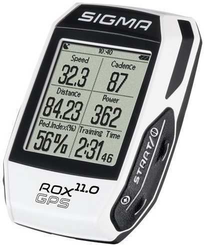 Велокомпьютер SIGMA ROX GPS 11.0 set, белый, беспроводной, 01009 97289598