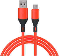 FORZA Кабель для зарядки Карнавал Micro USB, 1м, 2А, наклейки в комплекте, 4 цвета, пакет 931-018